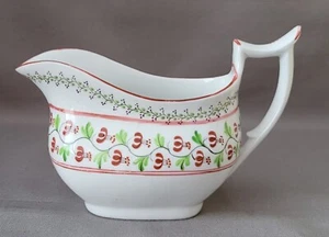 NEW HALL RED FLORETS PATTERN 1423 CREAMER C1818-25 PAT PRELLER COLLECTION - Picture 1 of 6