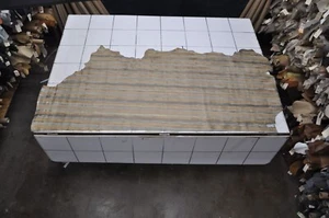 30sf Hair on Leather Multi Colors Elegant Stunning Cow Hide Brown Green Gold h13 - Picture 1 of 5