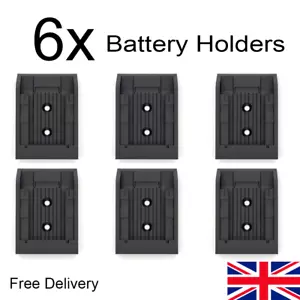 6x Battery Holder (Compatible With Dewalt 18V) (Black) - Wall Mount - Picture 1 of 3