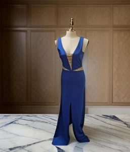 Navy ballgown dress 8/10 - Picture 1 of 2