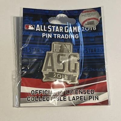 New 2018 MLB Baseball All Star Game ASG Silver - WinCraft Lapel Pin - Image 1 of 2