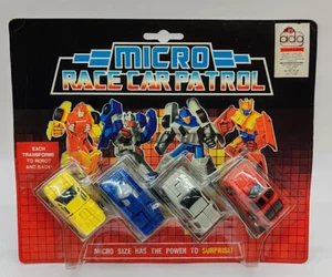 TRANSFORMERS MICROMASTERS RACER CAR PATROL KO VINTAGE '80 NEW IN BOX MINT - Picture 1 of 3