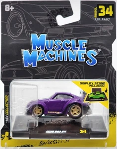 MUSCLE MACHINES 2023 1:64 SERIES 6 #34 PURPLE PORSCHE RWB 933 911 RUBBER TIRES! - Picture 1 of 2