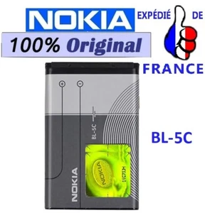 Batterie Nokia BL-5C Original pour 2710/2730/2730C/3100/3105/3109/3110/3120/3600 - Photo 1/1