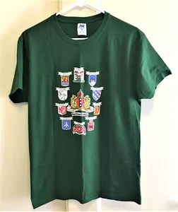 NIEDERLANDE PROVIENCES WAPPEN Grafik T-Shirt Gr. M Grün Baumwolle Neu ohne Etikett - Bild 1 von 12