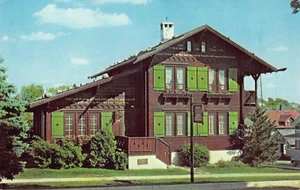 AK WI: Chalet vom Goldenen Vlies, Neu Glarus, Wisconsin, Schweizer Chalet - Bild 1 von 2