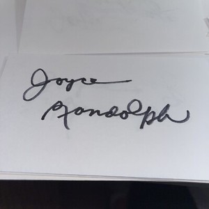 Joyce Randolph The Honeymooners signed 3x5 index card