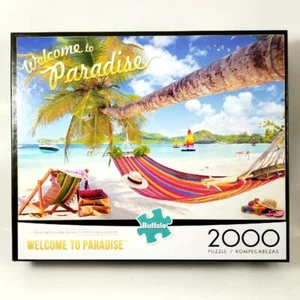 NEW Buffalo Games "Welcome to Paradise" 2000 Piece Jigsaw Puzzle Poster Pc SEAL - Picture 1 of 6