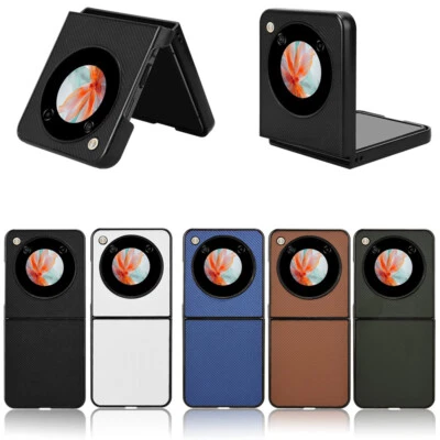 For ZTE nubia Flip, Luxury Carbon Fiber Matte Hybrid Hard PC Case Cover - Image 1 of 4