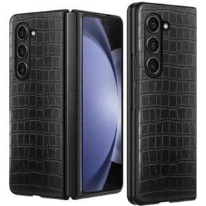 For Samsung Galaxy Z Fold 6 Phone Case PU Alligator Skin Texture Leather Cover - Picture 1 of 9