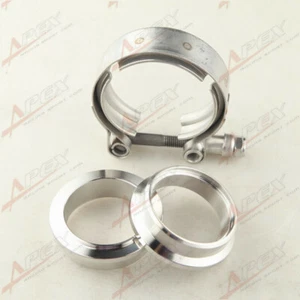 USA 1.5" inch Self Aligning Male/Female V-Band Vband Clamp Mild Steel Flange Kit - Bild 1 von 10