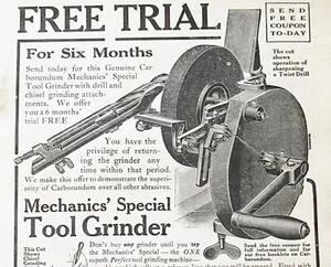 LUTHER TOOL GRINDER, Milwaukee, WI ~ 1910 Popular Mechanics Página de anuncio impreso ~ Prueba gratuita - Imagen 1 de 3