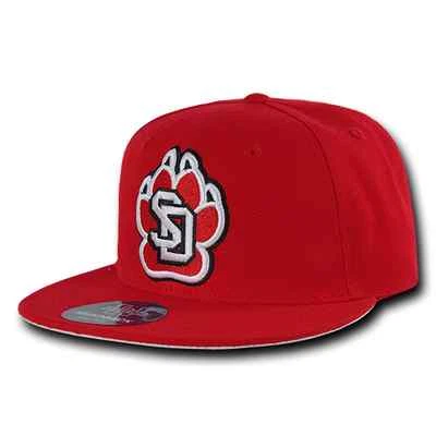 University of South Dakota USD Coyotes NCAA Fitted Flat Bill Cap Hat RUNS LARGE - Image 1 of 2