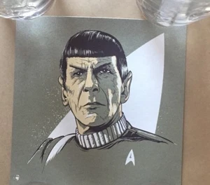 Mr.Spock Wrath of Khan Handbill 6 x 6 In. Hero Complex Gallery W / Metallic Inks - Picture 1 of 3