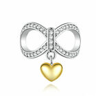European Fashion 925 Sterling Silver Infinite Love Charm Jewelry Fits Bracelet