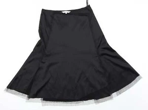 Topshop Womens Black Polyester Blend Flare Skirt Size 6 - Picture 1 of 12