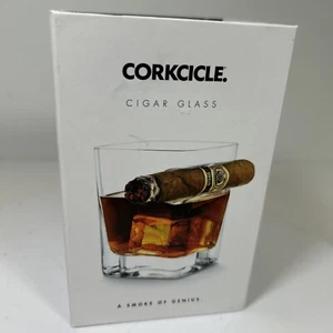 Korkcycle Zigarrenglas mit eingebauter Zigarrenauflage Whiskeyglas 9 Unzen Neu - Bild 1 von 8