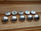 Lot 10 boutons bombés uni métal gris couleur argent 25 mm colori n°6