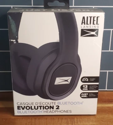 Altec Lansing Evolution 2 Bluetooth Headphones Foldable MZX668 Black - Image 1 of 4