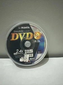 DVD+R DL INKJET White Printable Dual Double Layer Disc 8.5GB Ridata 10-Pack Spin - Picture 1 of 4