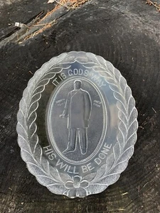 EAPG McKinley Assassination Commemorative Bread Plate 1901 US Glass God's Way - Picture 1 of 12