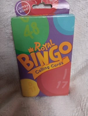 Royal Bingo Supplies Jumbo 5.25" x 3.25" Bingo Tarjetas de Llamada Paquete de 84 NUEVO Sello Foto 1 de 4
