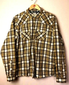 Patagonia Herren Hemd Größe XL Langarm Bio Baumwolle gelb braun kariert  - Bild 1 von 5