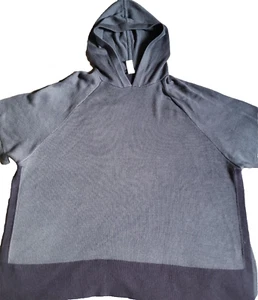 Lululemon Loose Fit Schlitz Seiten Hoodie Poncho Pullover blau grau XS S T1201 - Bild 1 von 8