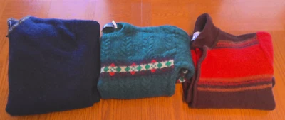 3 Felted Wool Sweaters Extra Heavy for Crafts / Cutting - Image 1 of 4