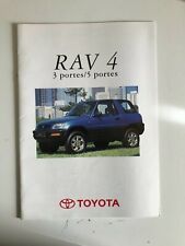 TOYOTA  RAV 4 brochure dépliant catalogue publicitaire vintage C7