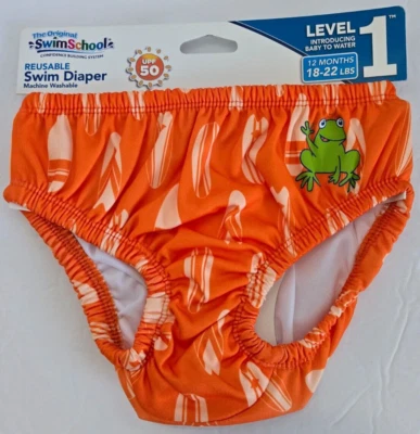 Pañal de natación reutilizable Swimschool nivel 1 18-22 libras 12 meses escuela de natación bebé nuevo Foto 1 de 4