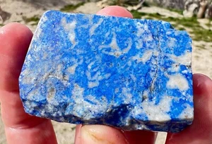 469cts Blue Lapis Lazuli Untreated Rough Raw Cut Lapidary Slab - Picture 1 of 8