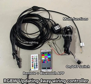 Parts: 1set 4Way RGBW (5pins) APP Controller wire+Remote for RGBW Wheel Strips - Picture 1 of 1