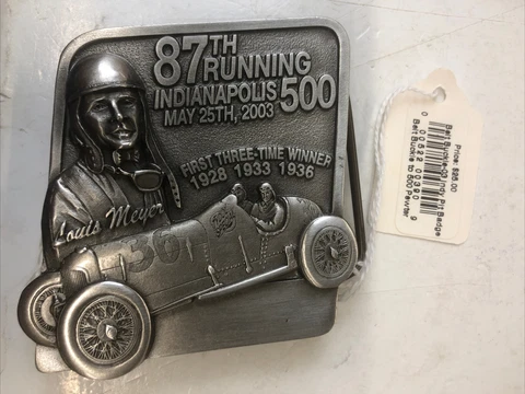 NOS 2003 87th Running Indianapolis 500 Belt Buckle #’ed 137/500 Limited Edition Cover