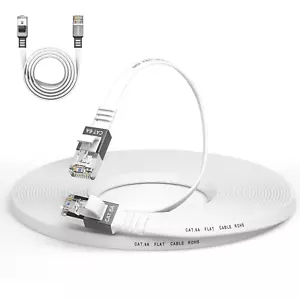 Cat 6A Ethernet Cable 50 Ft,Durable Flat Internet Network LAN Cable with 1.5Ft S - Picture 1 of 12
