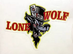 LONE WOLF BIKER HOT ROD RAT FINK MOTORCYCLES TOOLS GUNS STICKER - Picture 1 of 1