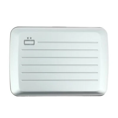 Ogon Designs. Porte carte. STOCKHOLM V2, Aluminium. Gris argent  - Uni -  - Photo 1/4
