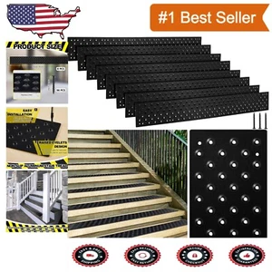 Rust-Resistant Non-Slip Outdoor Stair Treads with Easy Installation - 4 Pcs Set - Picture 1 of 9