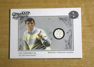 LOU CARNESECCA 2001 Fleer Feel the Game Authentic Game-WORN SWEATER Classics - Picture 1 of 2