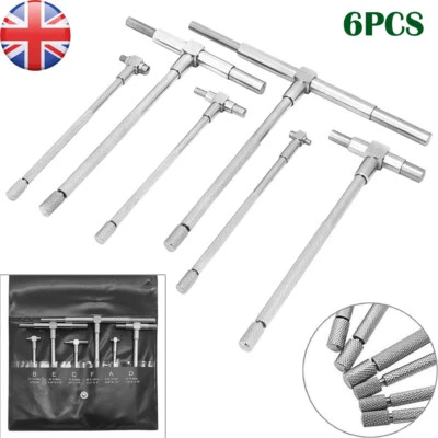 6Pcs/Set New 8-150mm Telescopic Gauge Micrometer Measurement Bore Engineers Kit
