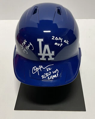 CLAYTON KERSHAW SIGNED FULL SIZE DODGERS HELMET 3 INSCRIPTIONS RARE BAS W341037 - Image 1 of 4