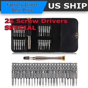 25 IN1 Small MINI REPAIR PRECISION SCREWDRIVER TORX TOOL KIT SET PHONES FIX US - Picture 1 of 11