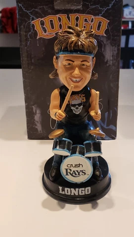 2014 Evan Longoria Longo Tampa Bay Rays SGA Bobblehead 80's Hair Band Rockstar Cover