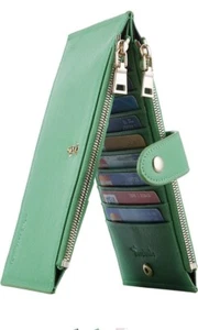 Travelambo Wallet Women RFID Blocking Bifold Multi Card Wallet Case with Zipper - Picture 1 of 2