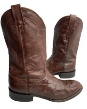 Nocona 40416 Brown Leather Embroidered Western Cowboy Boots Men's 8.5 D