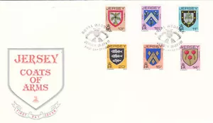 (142846) 20p 15p 14p 13p 12p 11p 1981 GB Jersey Mercury Definitive FDC 1981 - Picture 1 of 1