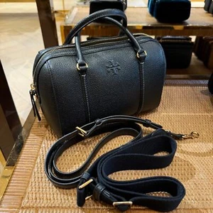 New Tory Burch Thea Satchel 163516 IN Black - Picture 1 of 10