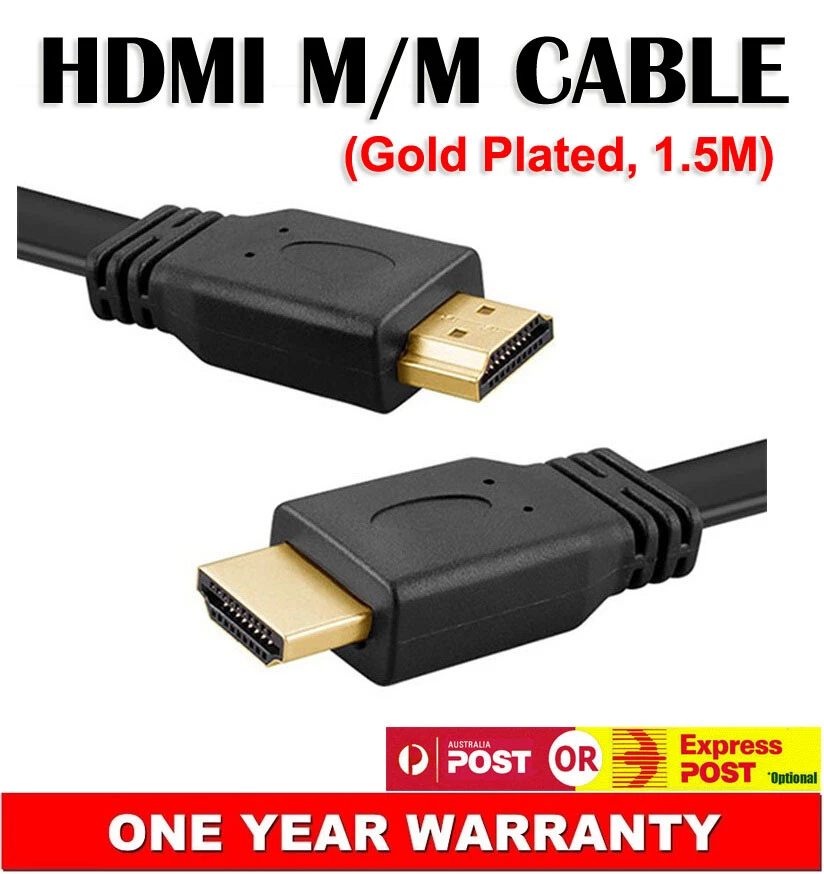 Gold Plated Colorful Noodle HDMI Cable High Def Digital HDTV 1080p FULL HD V1.4 - Image 1 of 3