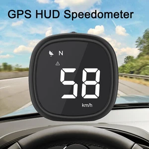 Digital Car HUD GPS Speedometer Head Up Display MPH KMH Overspeed Alarm Compass - Picture 1 of 15