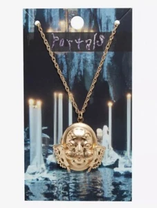 Melanie Martinez Portals Mask Locket Pendant Gold Tone Necklace - Picture 1 of 4